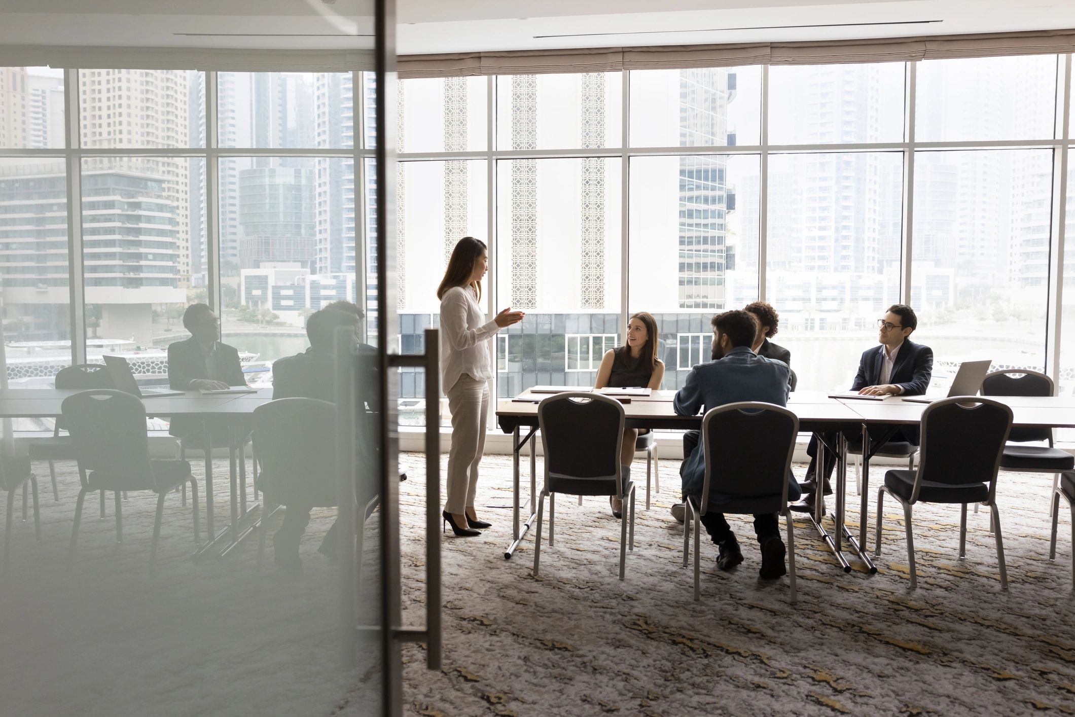 Professional business team in a conference room