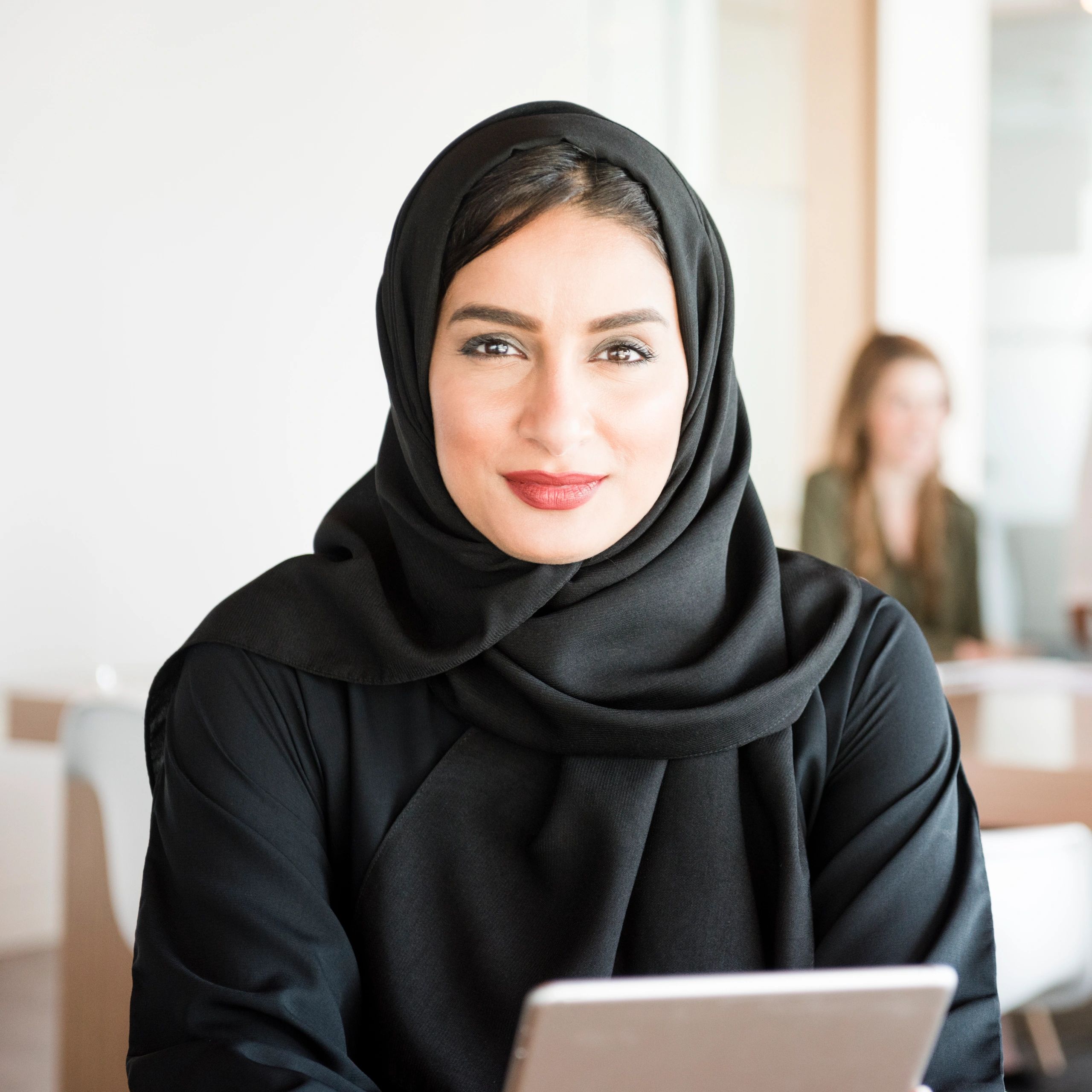 Portrait of Arab businesswoman in office